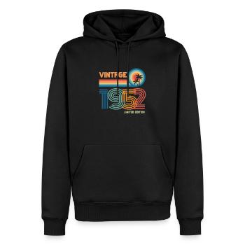Vintage 1952 limited edition - Sweat à capuche Premium bio Homme - noir - Devant - Nico (187cm)