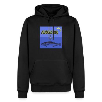 Angler Outfit: Petri Heil! - Männer Premium Bio Hoodie - Schwarz - Vorne - Nico (187cm)