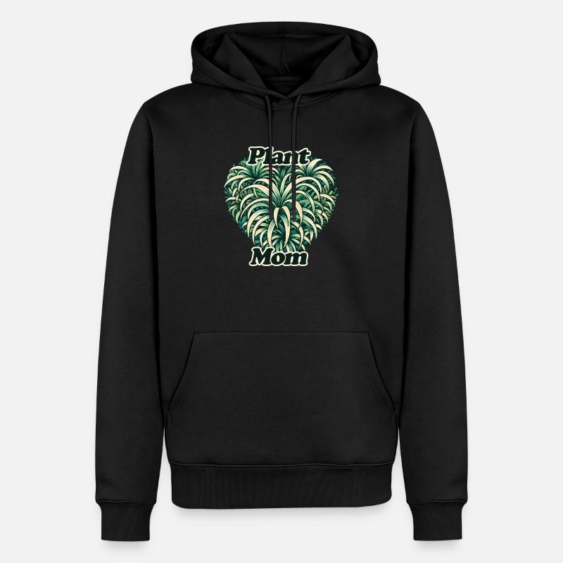 Pflanzen-Mama - Männer Premium Bio Hoodie - Schwarz