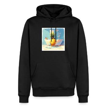Lustige Ananas duscht - Männer Premium Bio Hoodie - Schwarz - Vorne - Nico (187cm)