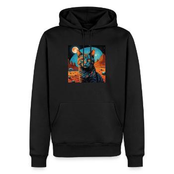 Dreifarbige Katze Glückskatze - Männer Premium Bio Hoodie - Schwarz - Vorne - Nico (187cm)