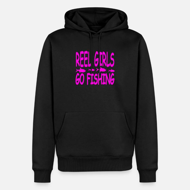 Pêche - Sweat à capuche Premium bio Homme - noir