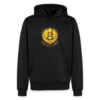 Old but Gold WHATEVER IS OLD VALUED AS GOLD Rose - Männer Premium Bio Hoodie - Schwarz - Vorne - Nico (187cm)