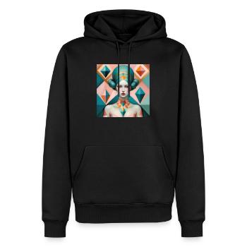 Celestia, Peinture numérique - Sweat à capuche Premium bio Homme - noir - Devant - Nico (187cm)