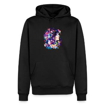 Mutter und Tochter - Männer Premium Bio Hoodie - Schwarz - Vorne - Nico (187cm)