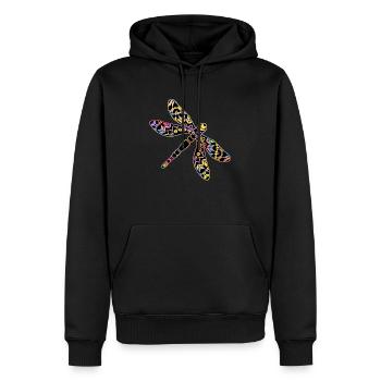 Libelle - Männer Premium Bio Hoodie - Schwarz - Vorne - Nico (187cm)