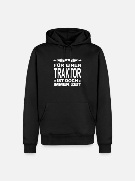 Traktor - Männer Premium Bio Hoodie - Schwarz