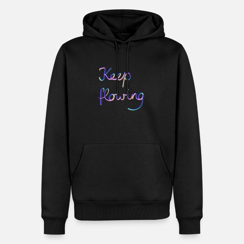 Keep flowing - Männer Premium Bio Hoodie - Schwarz