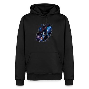 L’astronomie est une science et un passe-temps - Sweat à capuche Premium bio Homme - noir - Devant - Nico (187cm)