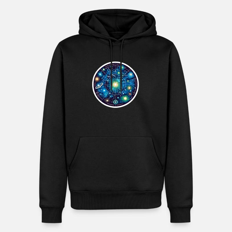 Constellations - Sweat à capuche Premium bio Homme - noir
