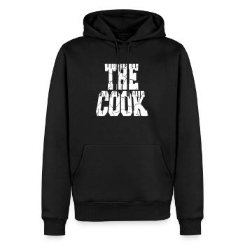 Le cuisinier maître chef chef de cuisine cuisine chapeau de chef - Sweat à capuche Premium bio Homme - noir - Devant - Nico (187cm)