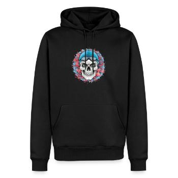 Plongez dans l’inconnu ! - Sweat à capuche Premium bio Homme - noir - Devant - Nico (187cm)