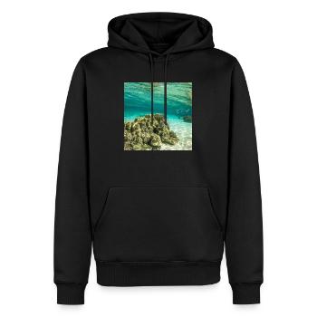 Ocean life - Männer Premium Bio Hoodie - Schwarz - Vorne - Nico (187cm)