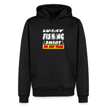 Angeln - Männer Premium Bio Hoodie - Schwarz - Vorne - Nico (187cm)