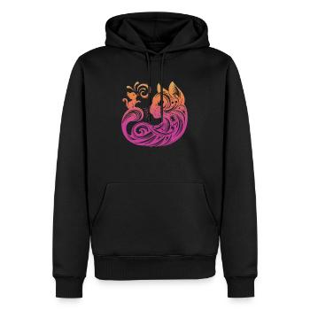 Chat, Chat, Chats, Animaux De Compagnie, Animal De Compagnie, Mignon, Animal, Animal De Compagnie - Sweat à capuche Premium bio Homme - noir - Devant - Nico (187cm)