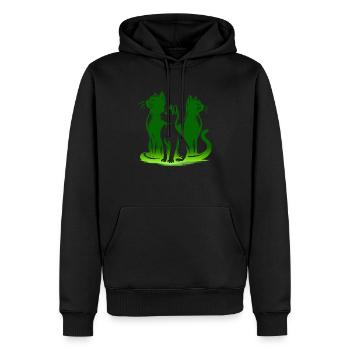Chat, Chat, Chats, Animaux De Compagnie, Animal De Compagnie, Mignon, Animal, Animal De Compagnie - Sweat à capuche Premium bio Homme - noir - Devant - Nico (187cm)
