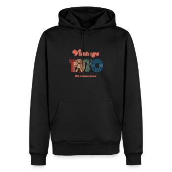 Vintage 1970 all original parts - Sweat à capuche Premium bio Homme - noir - Devant - Nico (187cm)