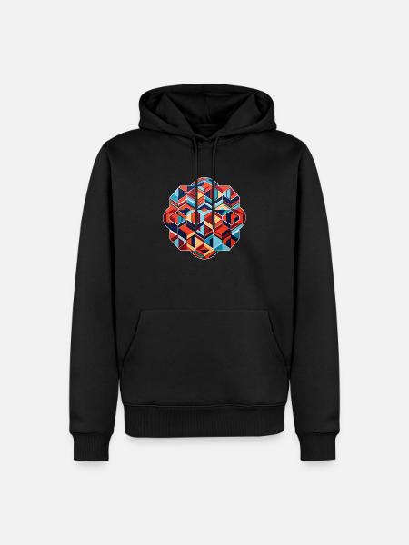 Geometric patterns - Men’s Premium Organic Hoodie - black