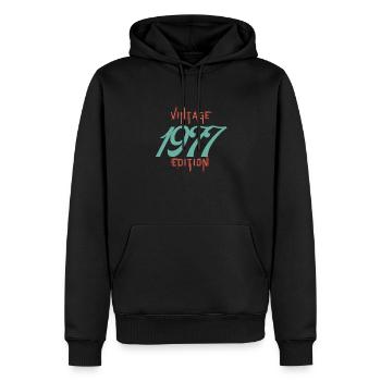 Jahrgang 1977 Ausgabe - Männer Premium Bio Hoodie - Schwarz - Vorne - Nico (187cm)