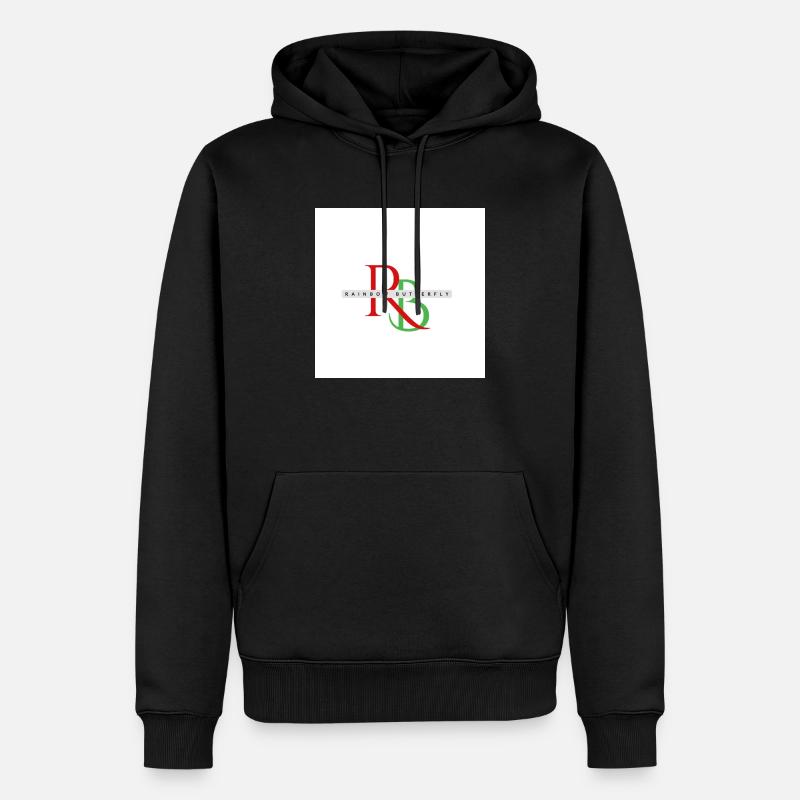 rainbow butterfly créa - Sweat à capuche Premium bio Homme - noir