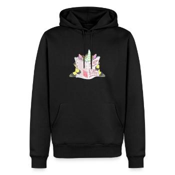 REALLY - Men’s Premium Organic Hoodie - black - Front - Nico (187cm)