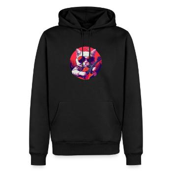 Tabby Tunes - Men’s Premium Organic Hoodie - black - Front - Nico (187cm)
