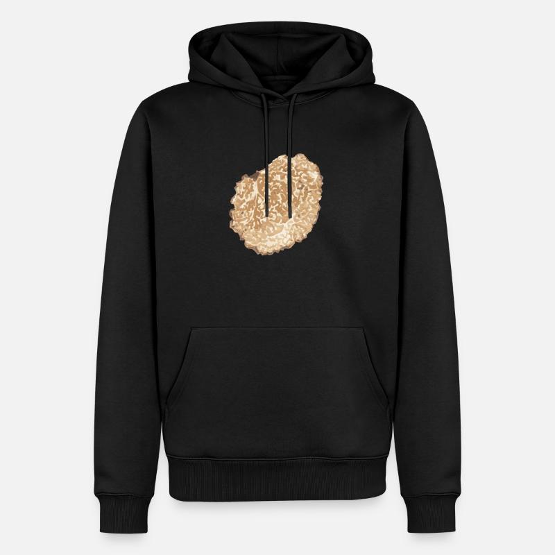 Trüffel Scheibe Pilz - Männer Premium Bio Hoodie - Schwarz