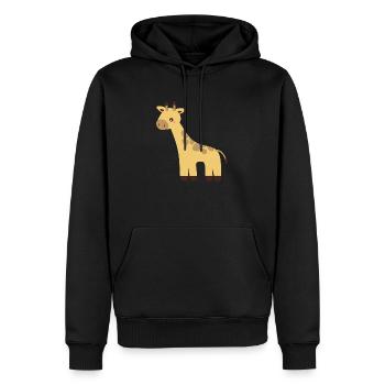Giraffe - Männer Premium Bio Hoodie - Schwarz - Vorne - Nico (187cm)