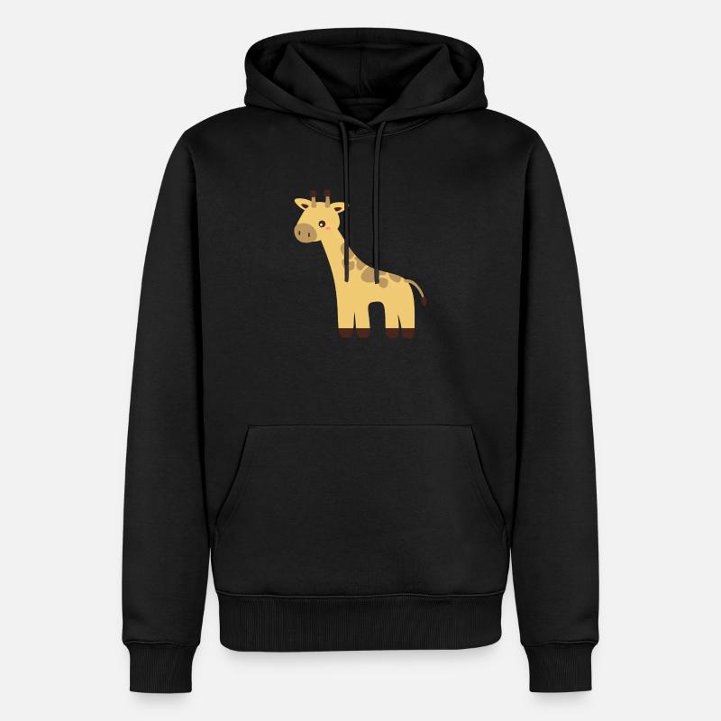 Giraffe - Männer Premium Bio Hoodie - Schwarz