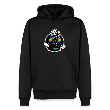 Verres à Cheers : Sticky Queer Pride - Sweat à capuche Premium bio Homme - noir - Devant - Nico (187cm)