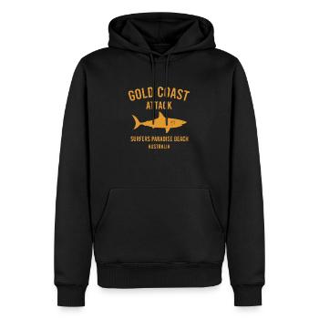 Gold Coast Attack - Australia - Surfers Paradise - Männer Premium Bio Hoodie - Schwarz - Vorne - Nico (187cm)