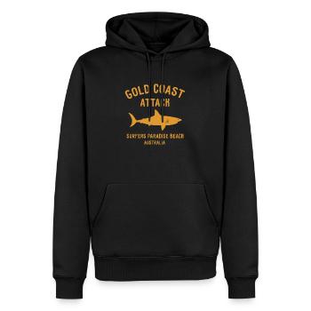 Gold Coast Attack - Australia - Surfers Paradise - Männer Premium Bio Hoodie - Schwarz - Vorne - Nico (187cm)