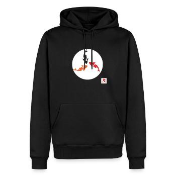 1 20240514 212602 0000 - Männer Premium Bio Hoodie - Schwarz - Vorne - Nico (187cm)