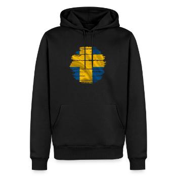 Remise des diplômes de la classe 2024 Fête de remise des diplômes du lycée - Sweat à capuche Premium bio Homme - noir - Devant - Nico (187cm)