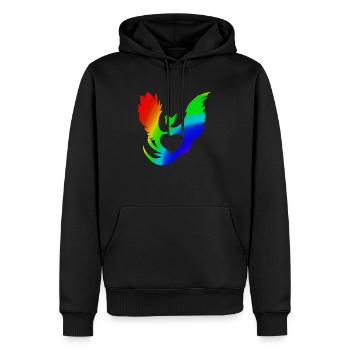 Phoenix Hart - Männer Premium Bio Hoodie - Schwarz - Vorne - Nico (187cm)