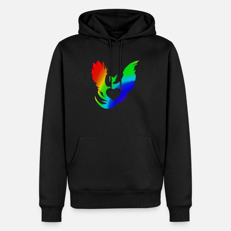Phoenix Hart - Männer Premium Bio Hoodie - Schwarz