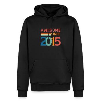 Großartig seit 2015 - Männer Premium Bio Hoodie - Schwarz - Vorne - Nico (187cm)