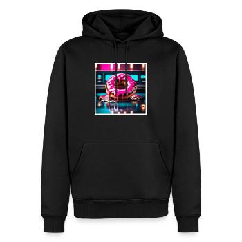 Donut 2 - Männer Premium Bio Hoodie - Schwarz - Vorne - Nico (187cm)