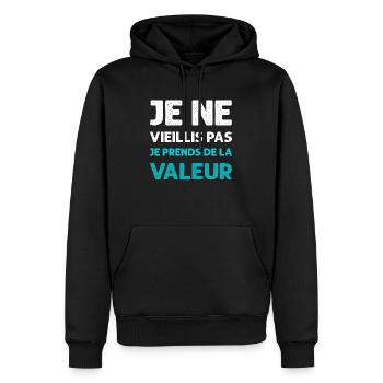 Humor Ich werde nicht alt Geburtstagsgeschenk - Männer Premium Bio Hoodie - Schwarz - Vorne - Nico (187cm)