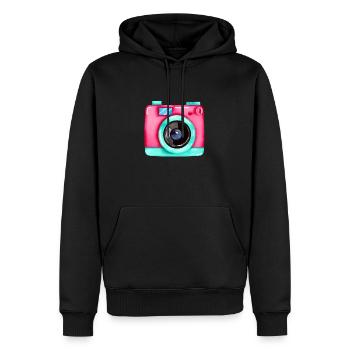 Kamera Fotografen Fotograf schön Fotografieren - Männer Premium Bio Hoodie - Schwarz - Vorne - Nico (187cm)