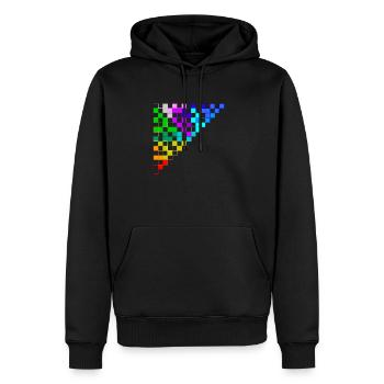 colored squares - Männer Premium Bio Hoodie - Schwarz - Vorne - Nico (187cm)