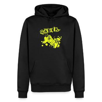 Jeu de joueur Jouer en ligne Jeux sur ordinateur Arcade Neon - Sweat à capuche Premium bio Homme - noir - Devant - Nico (187cm)