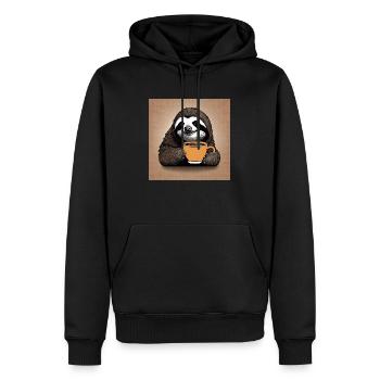 wonder 1698652695236 - Männer Premium Bio Hoodie - Schwarz - Vorne - Nico (187cm)