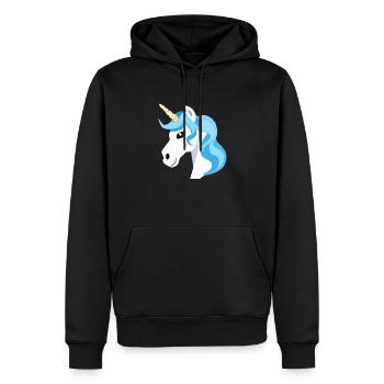 Licorne arc-en-ciel Licorne Cheval arc-en-ciel LGBTQ 1 - Sweat à capuche Premium bio Homme - noir - Devant - Nico (187cm)