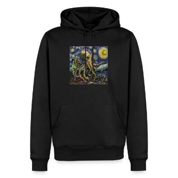Van Gogh - Sweat à capuche Premium bio Homme - noir - Devant - Nico (187cm)