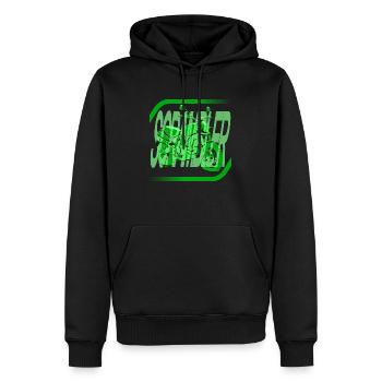 Rührplatte Scrambler - Männer Premium Bio Hoodie - Schwarz - Vorne - Nico (187cm)