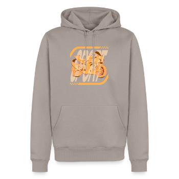 Grand Left Rennsport - Männer Premium Bio Hoodie - Taupe - Vorne - Nico (187cm)