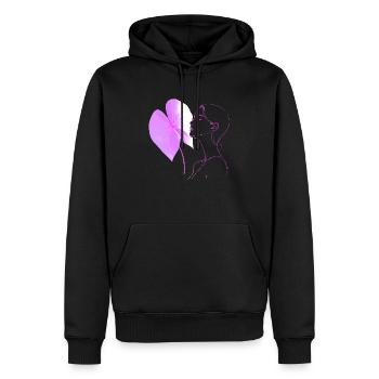 Blumen Frauen Mädchen Mode Design Kunst Weiblicher Stil - Männer Premium Bio Hoodie - Schwarz - Vorne - Nico (187cm)