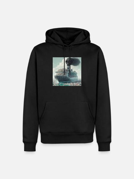 Schiffreisen Umweltschutz - Männer Premium Bio Hoodie - Schwarz