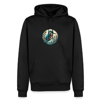 Water Bird Gifts - Men’s Premium Organic Hoodie - black - Front - Nico (187cm)